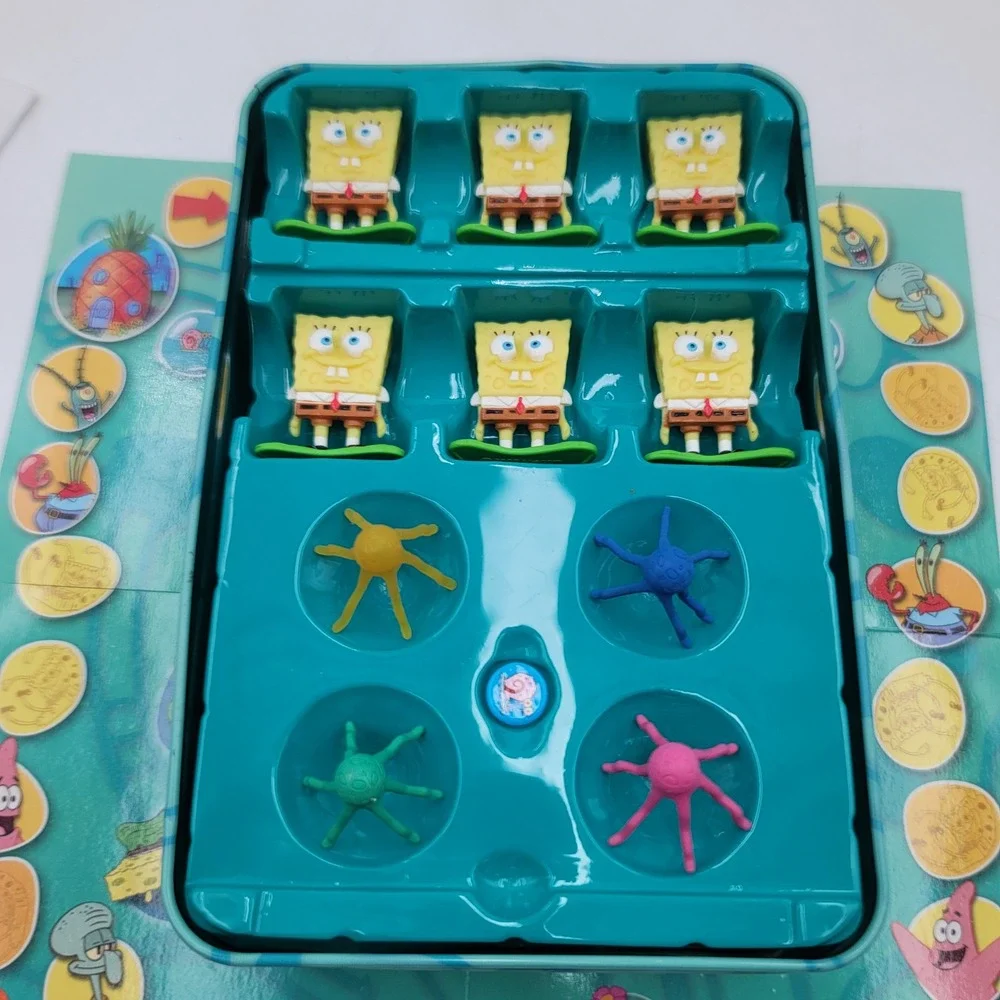 SpongeBob SquarePants Splash-N-Roll Board Game Mattel B0824 Complete in Tin